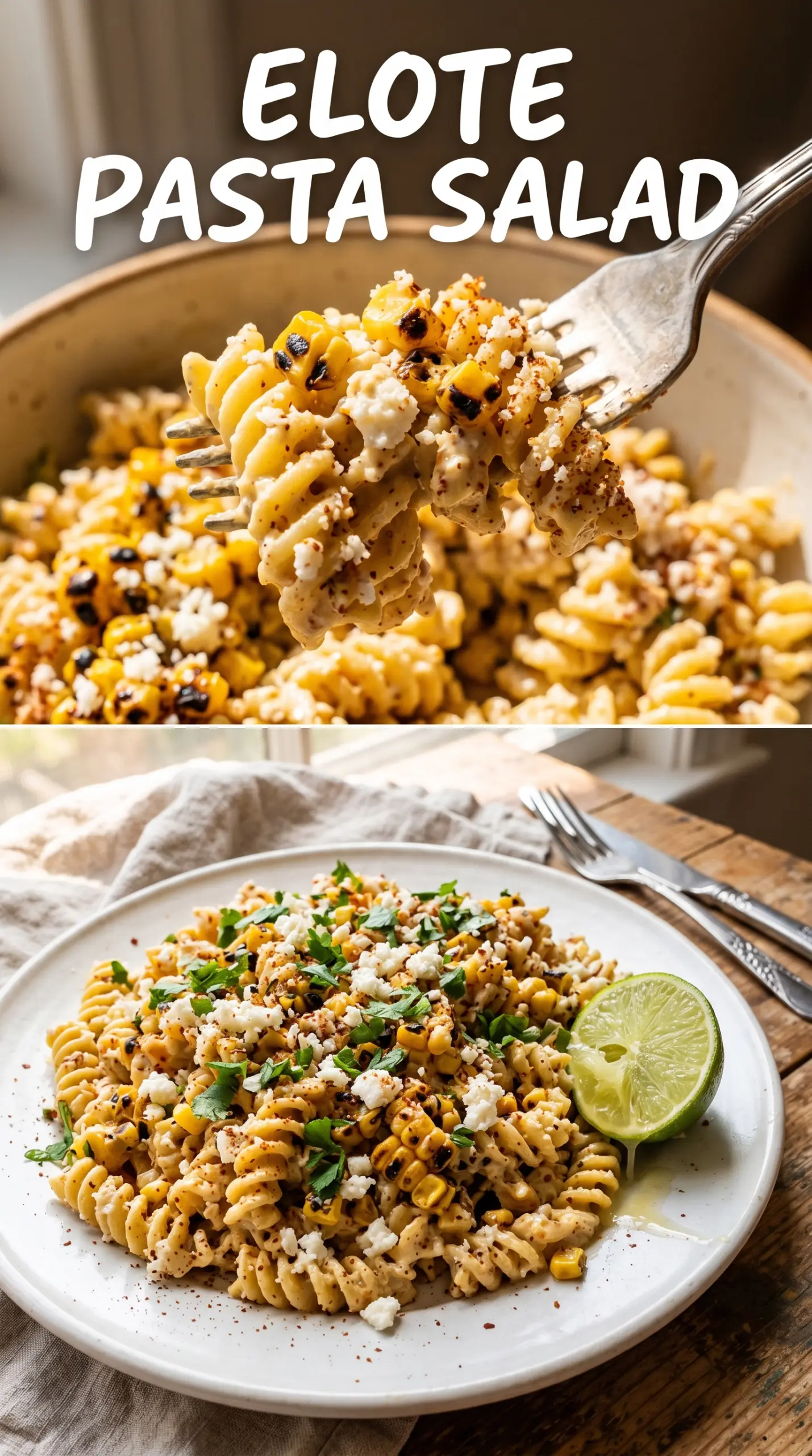 Mexican Street Corn Pasta Salad vibrant creamy charred