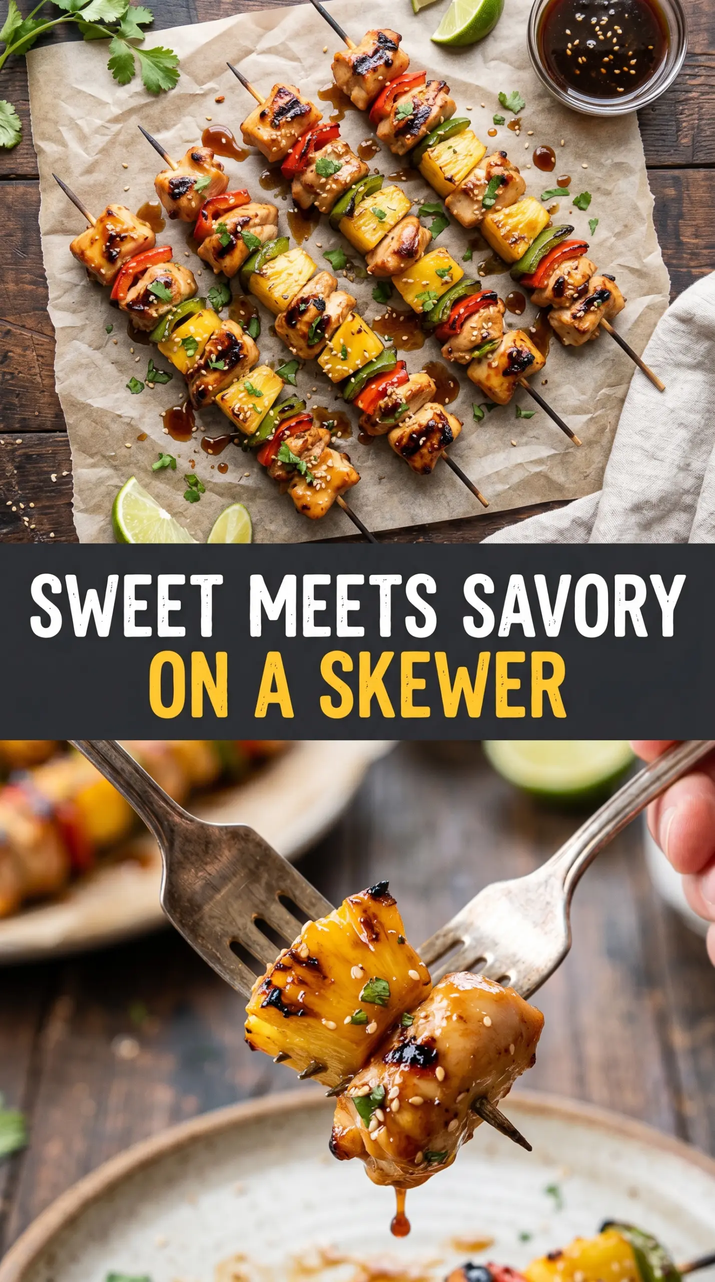 Pineapple Chicken Kabobs colorful grilled skewers