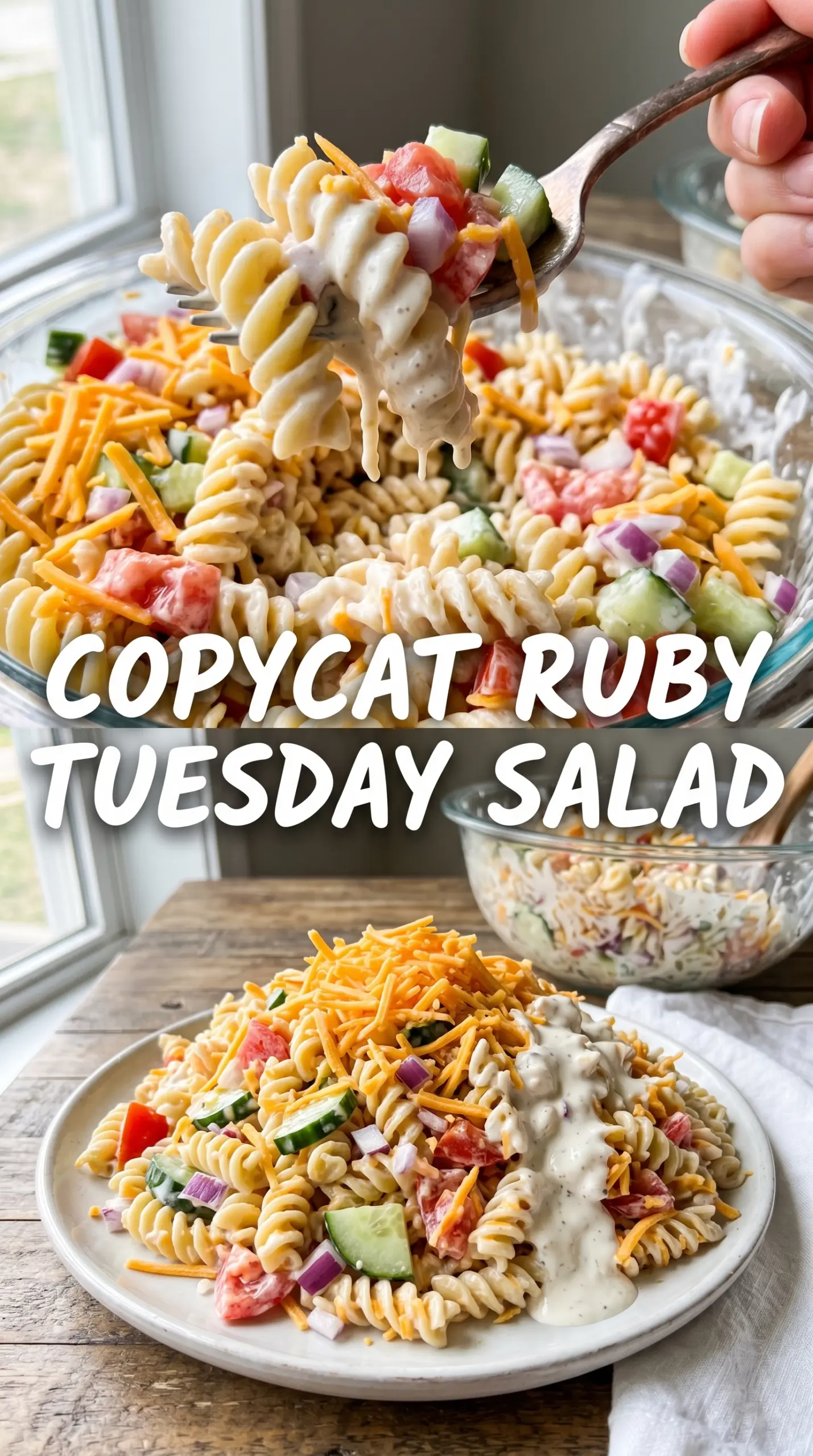 Ruby Tuesday Pasta Salad creamy broccoli bacon