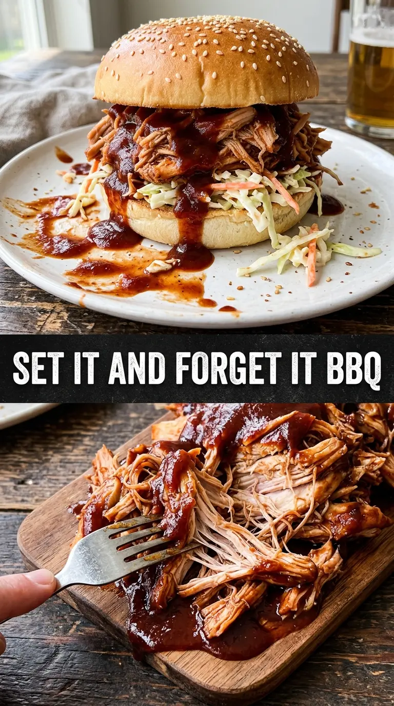 Crockpot BBQ chicken tender shredded