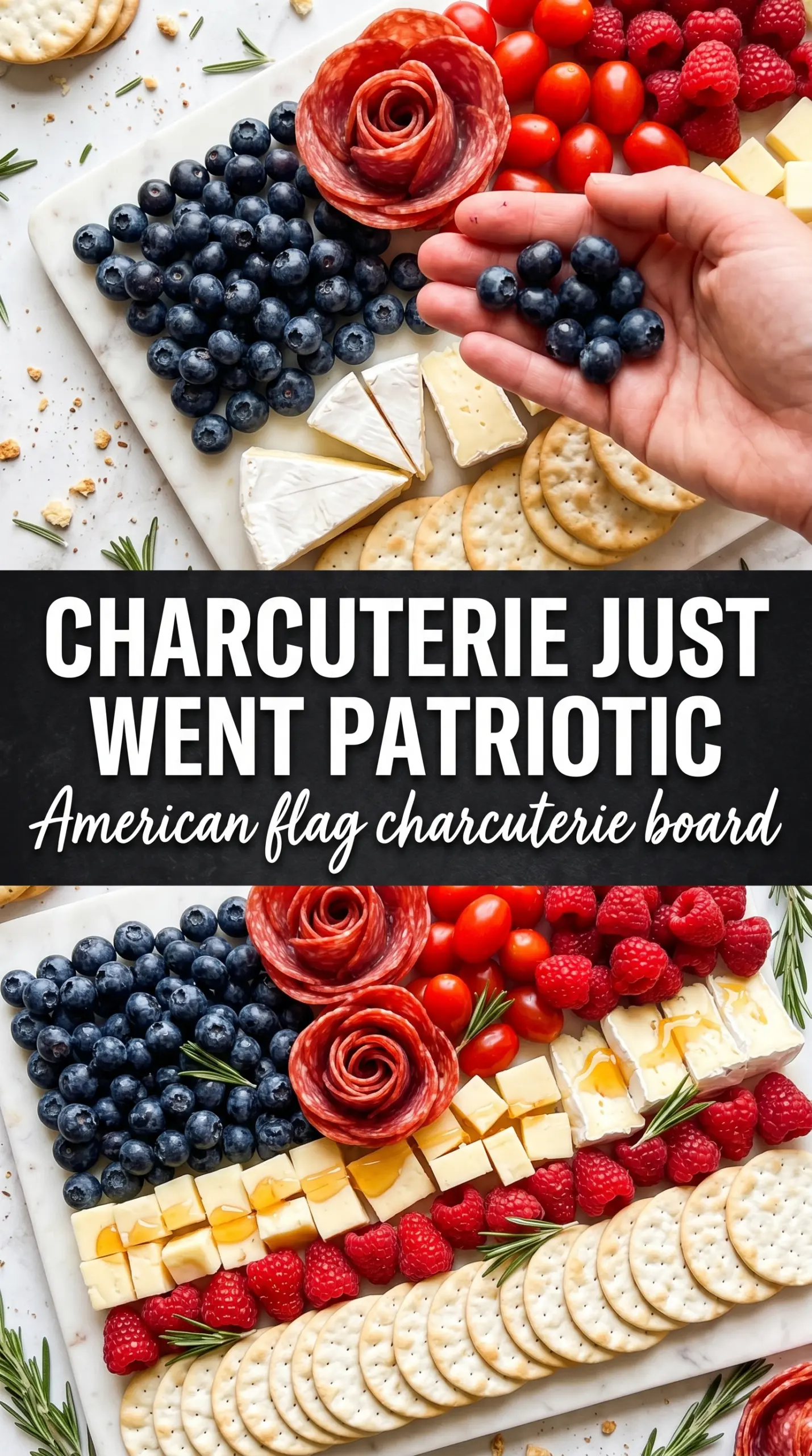 American Flag Charcuterie Board red white blue