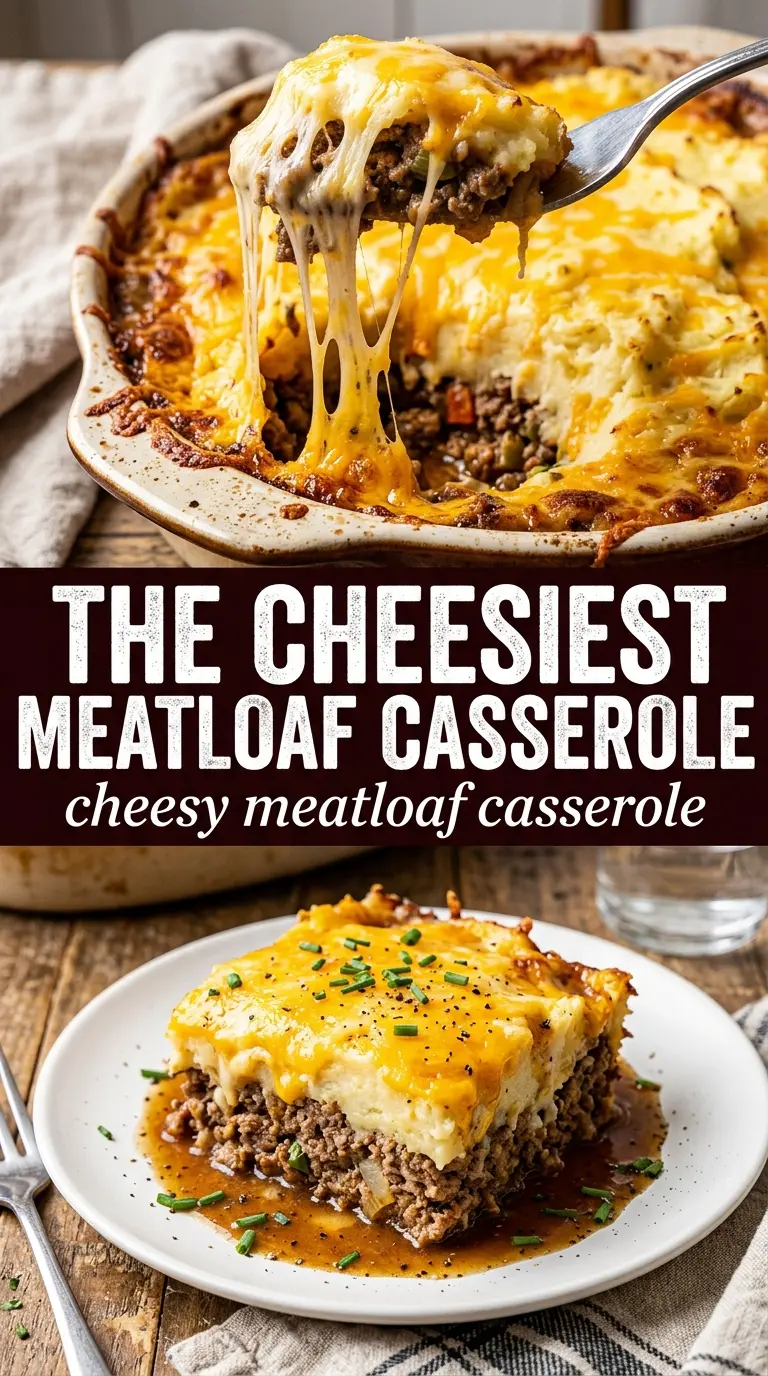 Cheesy Meatloaf Casserole cheesy, savory, baked