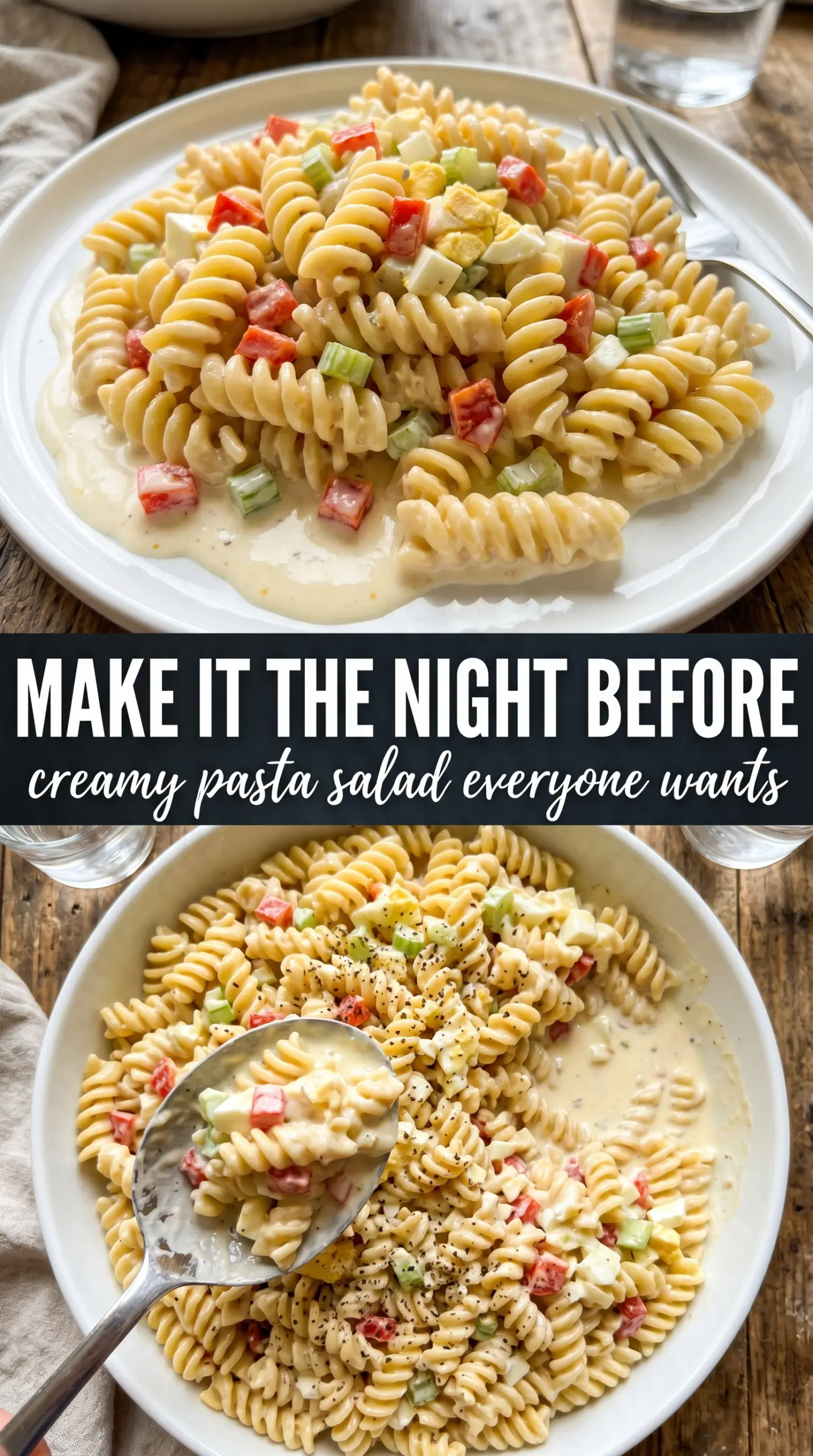 Creamy Pasta Salad, creamy tangy colorful