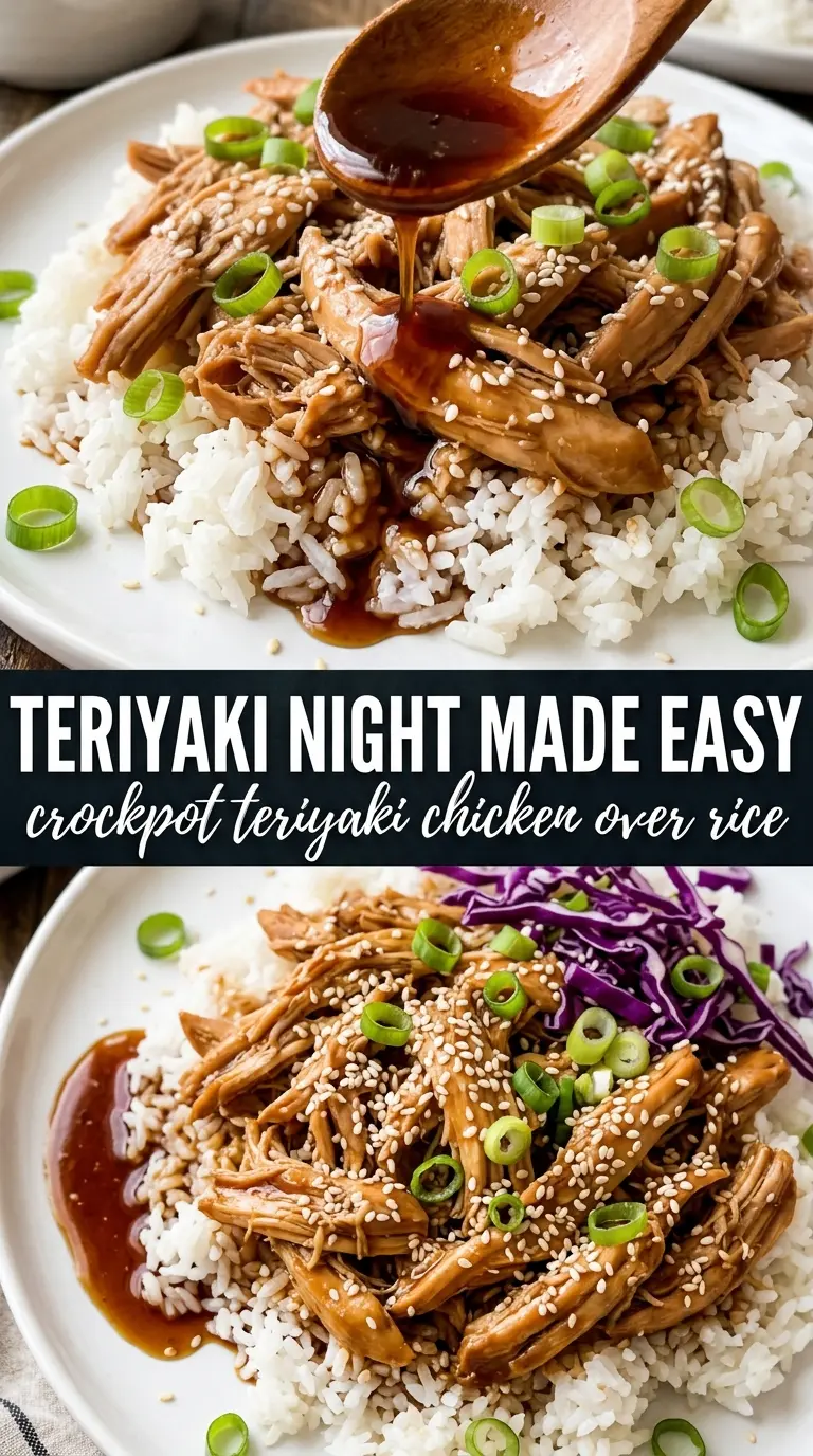 Crockpot Teriyaki Chicken sticky glazed chicken