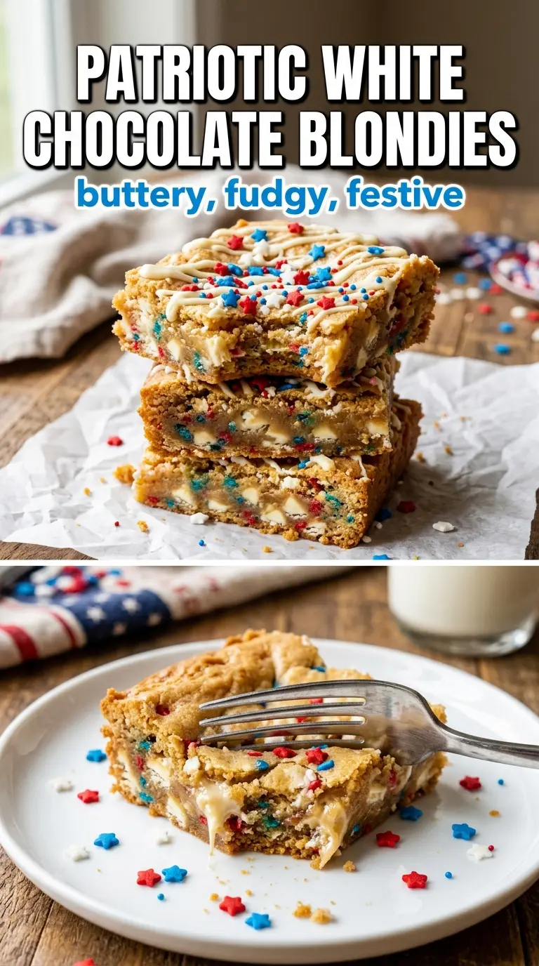 Fireworks Blondies colorful chewy sprinkle bars
