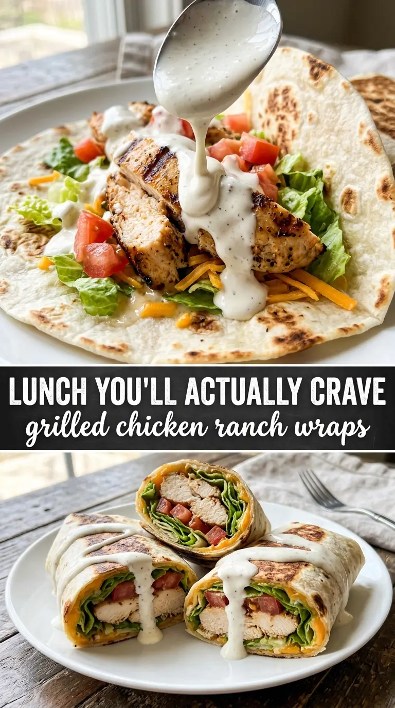 Grilled Chicken Ranch Wraps golden toasted chicken bacon ranch