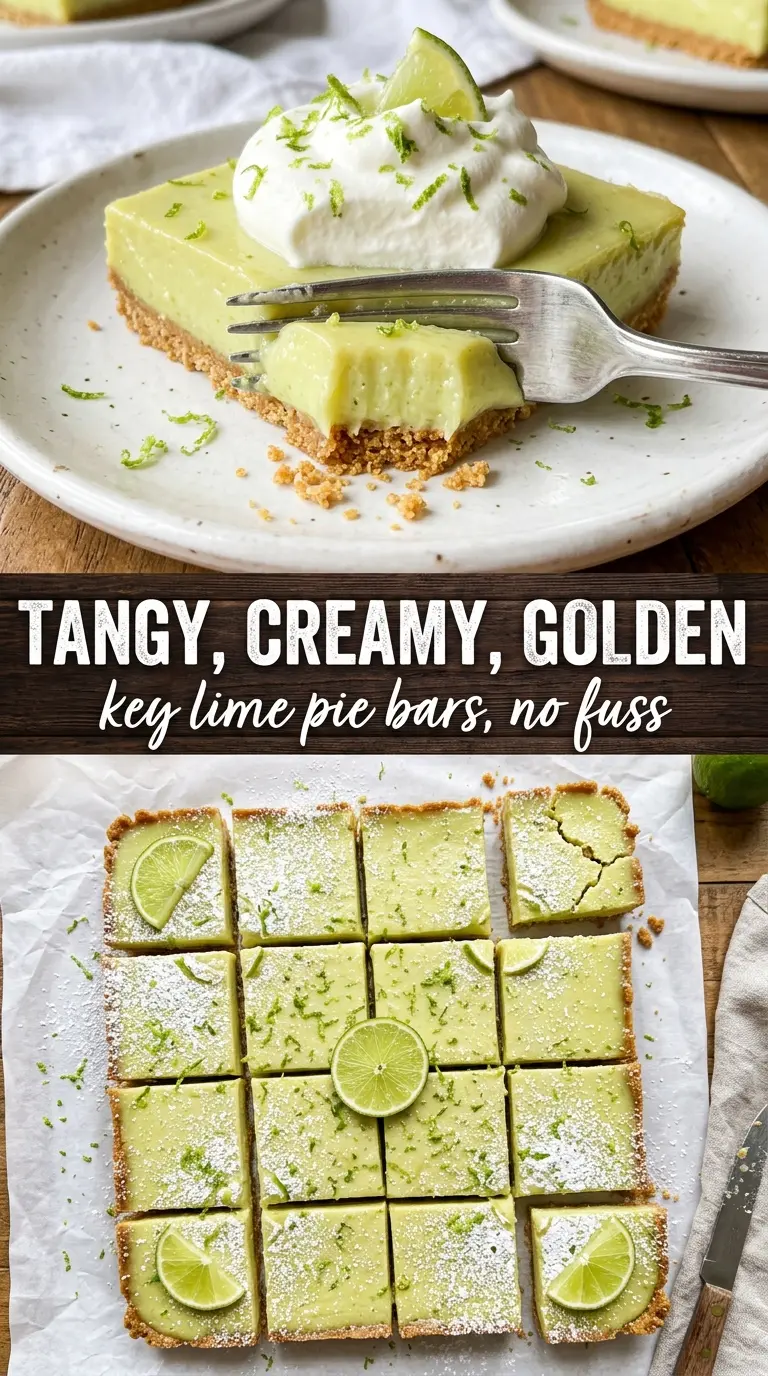 Key Lime Pie Bars bright citrus, graham crust, creamy