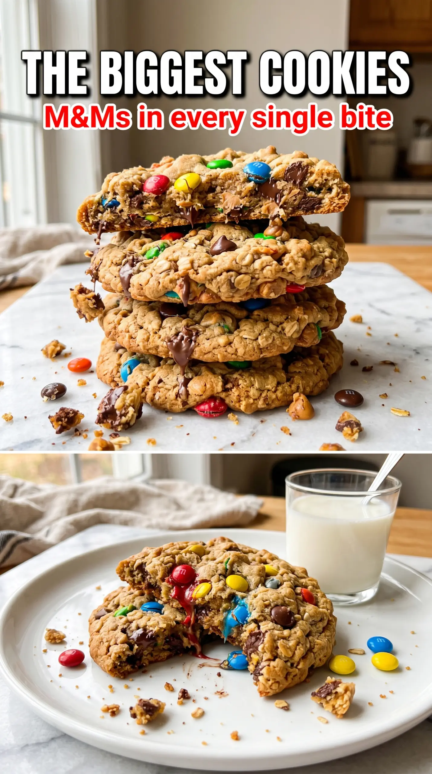 Monster Cookies thick chewy colorful