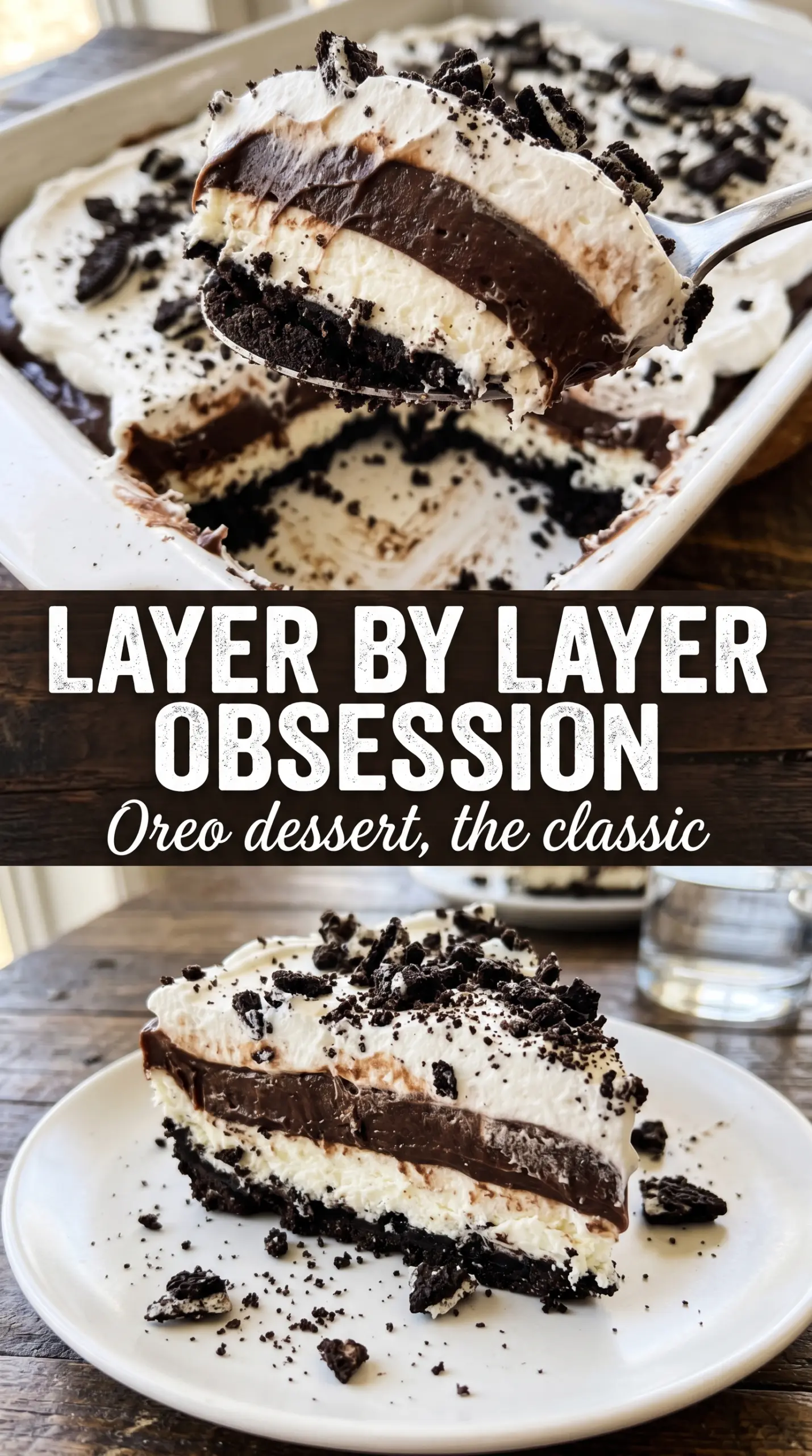 Oreo dessert creamy layered cookies-and-cream