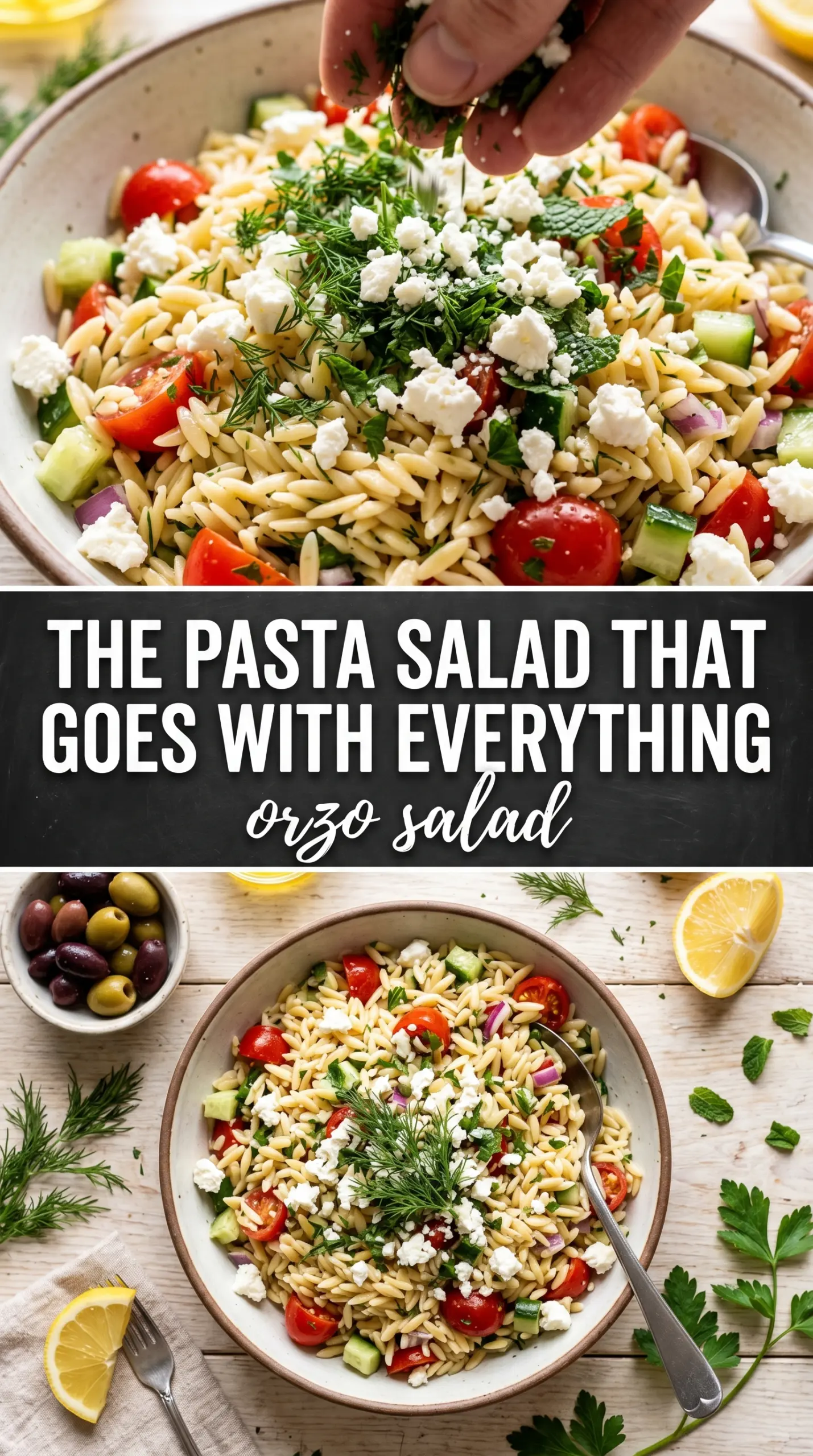 Orzo Salad bright lemon herb