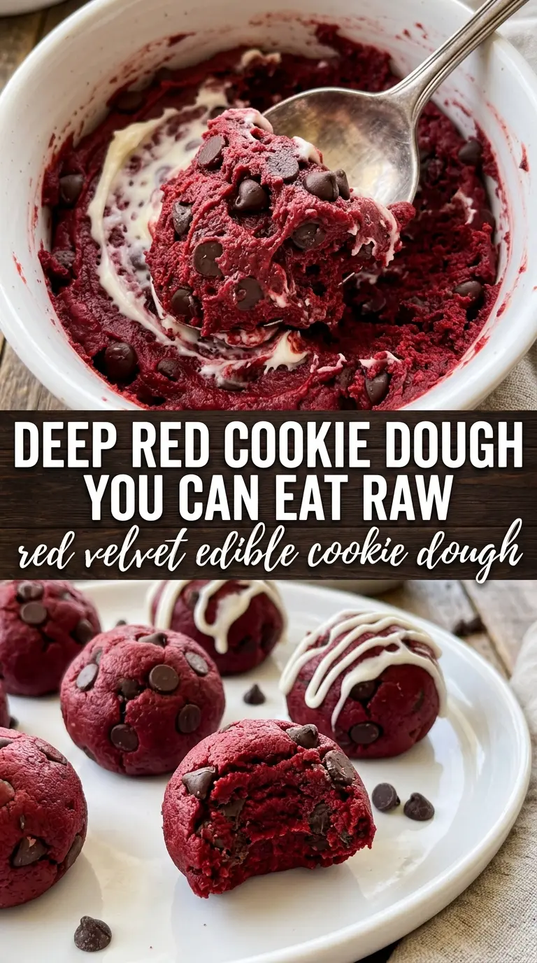 red velvet edible cookie dough creamy chocolatey scoopable