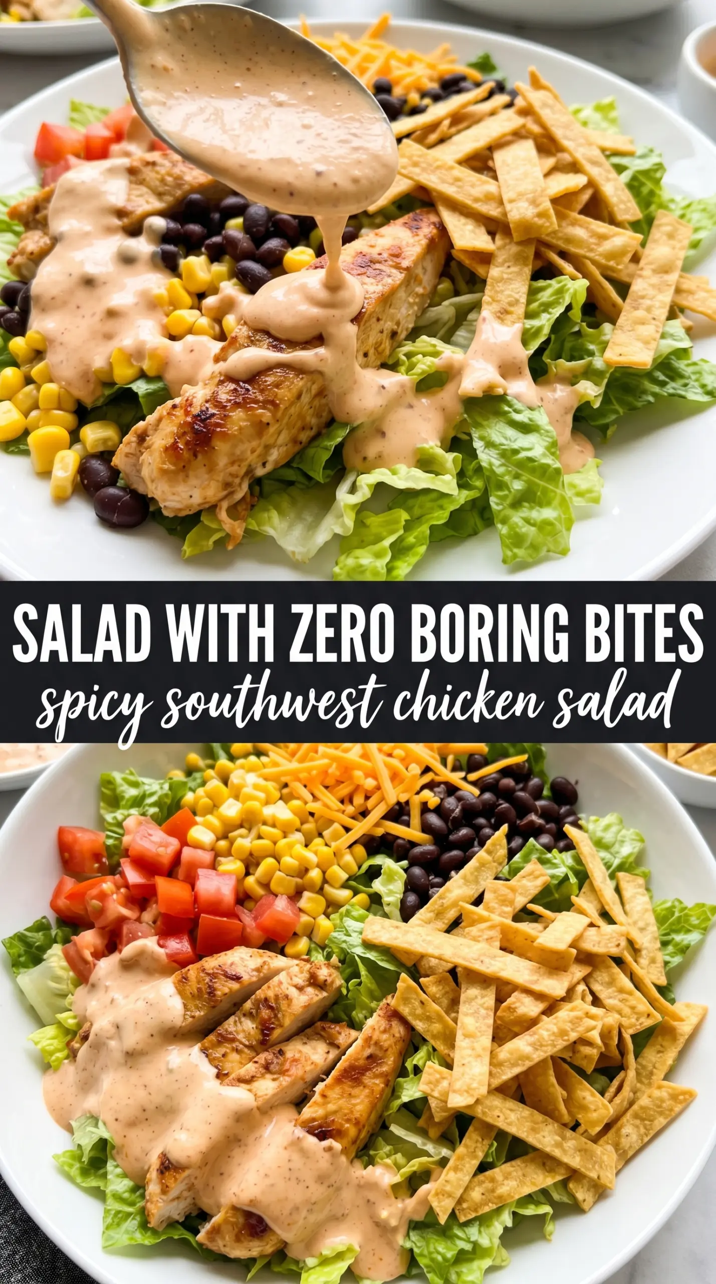 Spicy Southwest Chicken Salad blackened chicken avocado chipotle ranch