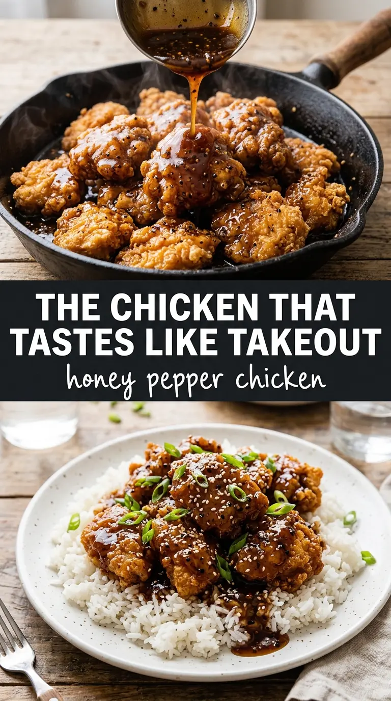 Honey Pepper Chicken crispy sticky glazed