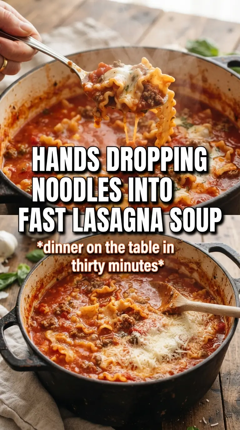 30-minute lasagna soup hearty cheesy
