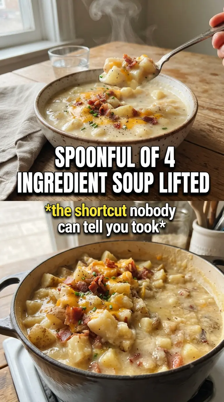 4 Ingredient Potato Soup creamy chunky comforting