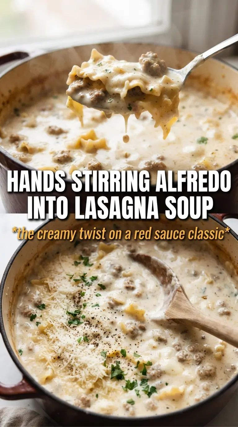 Alfredo lasagna soup creamy chicken noodles