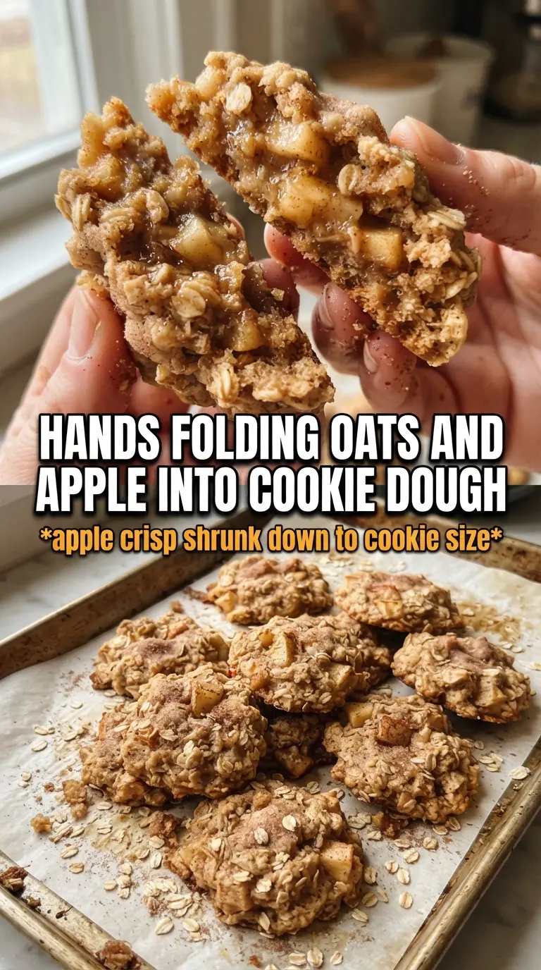 Apple Crisp Cookies chewy oat cookies caramel apple