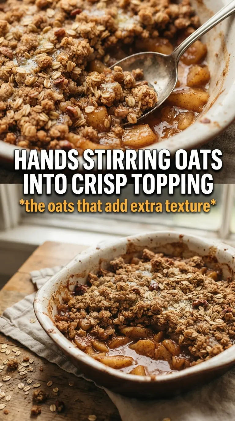 Apple Crisp With Oatmeal golden crunchy bubbling