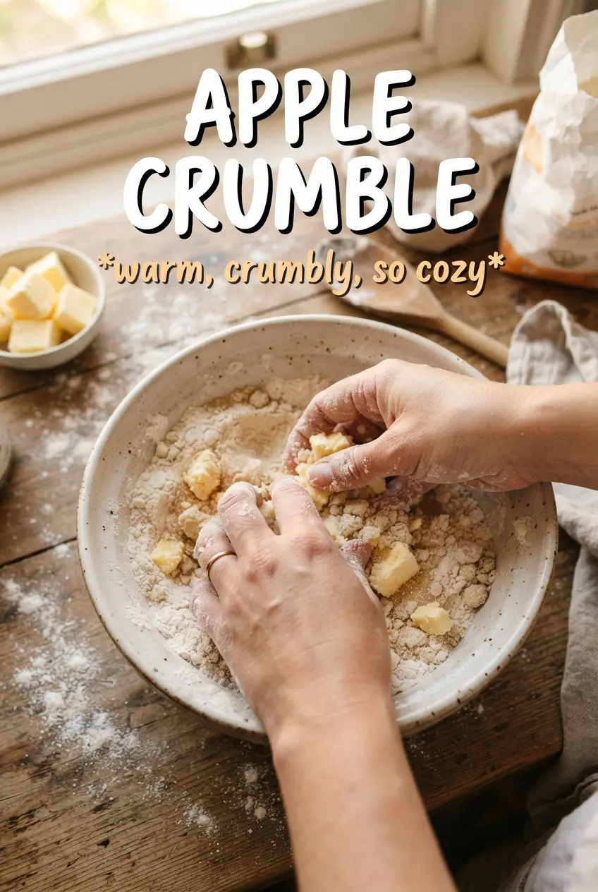 Apple Crumble Recipe (Cinnamon Apples + Golden Crumb)