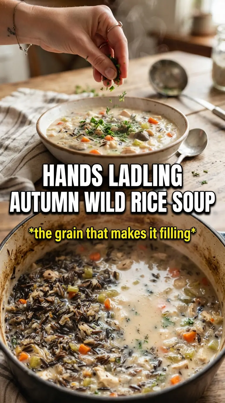 Autumn Wild Rice Soup creamy hearty cozy