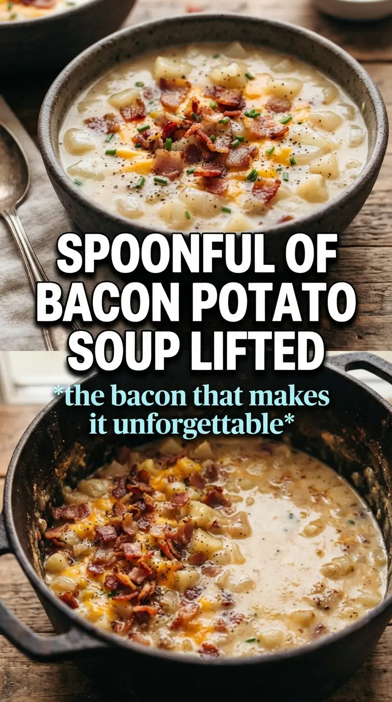 Bacon Potato Soup creamy chunky cheddar chives