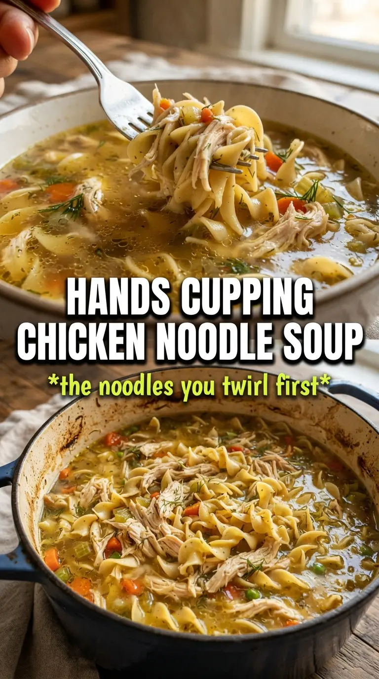 Chicken noodle soup comforting classic broth noodles