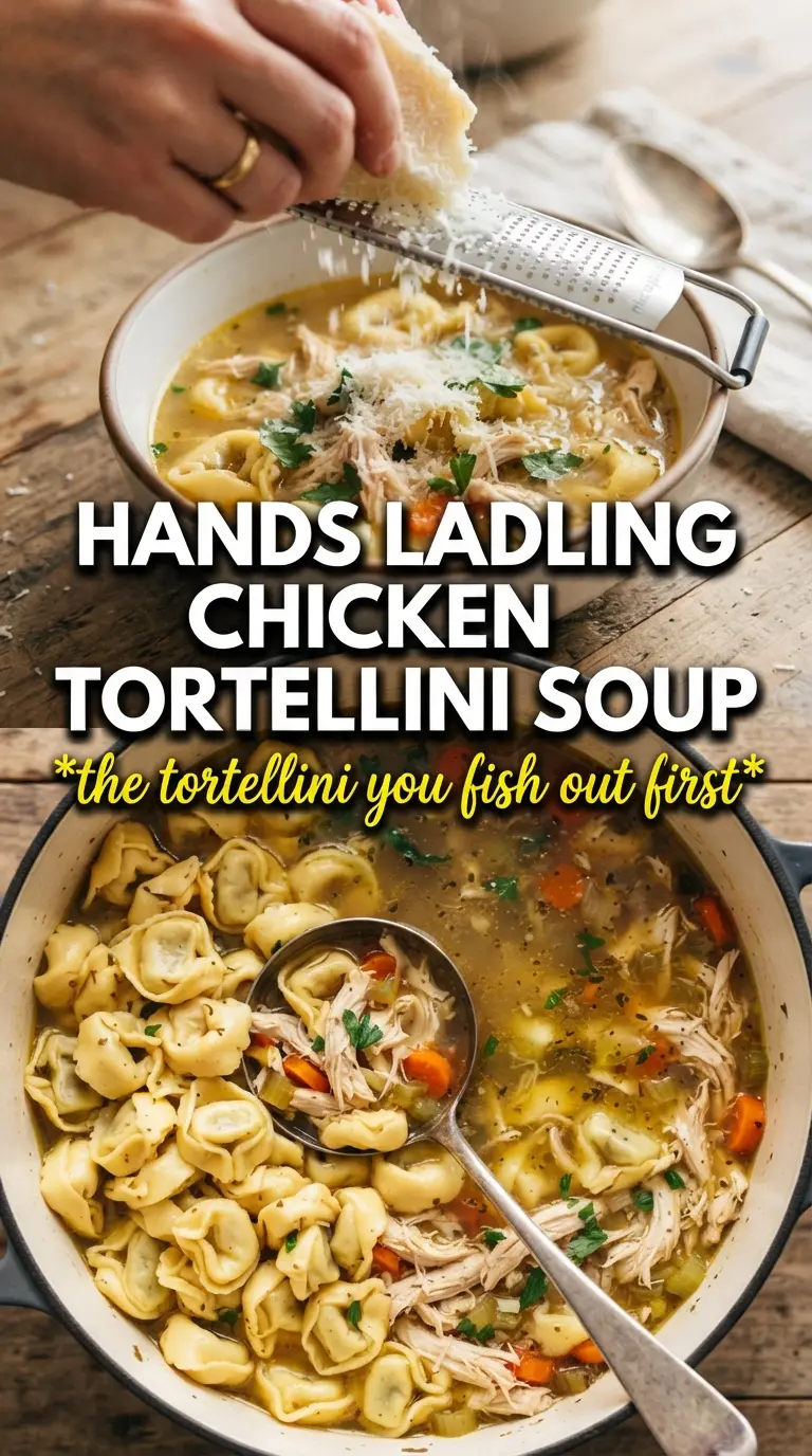 Chicken Tortellini Soup hearty brothy parmesan