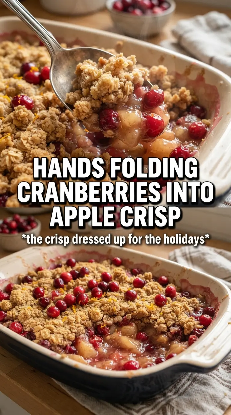 Cranberry Apple Crisp golden oat crumble bubbling fruit