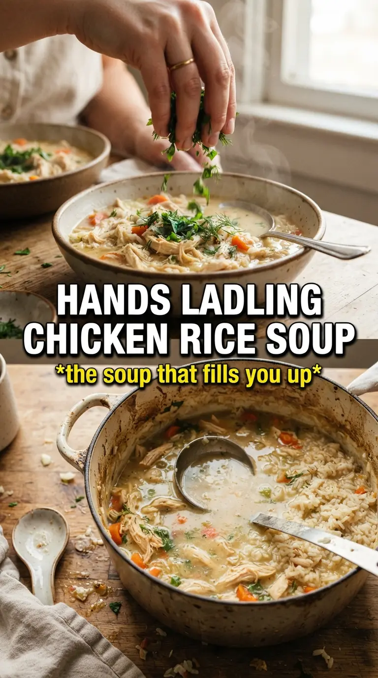 Creamy Chicken and Rice Soup creamy comforting hearty