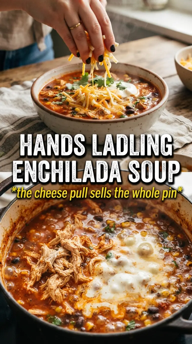 Creamy Chicken Enchilada Soup rich Tex-Mex creamy