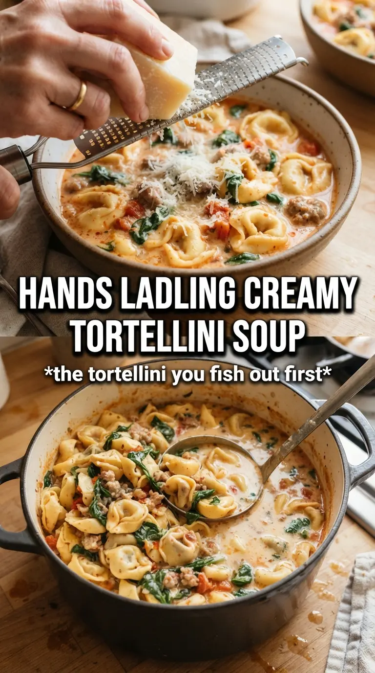 Creamy Tortellini Soup rich comforting cheesy