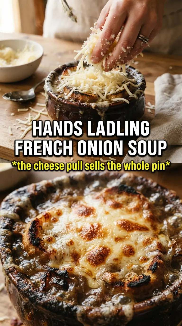 French onion soup caramelized onions Gruyere