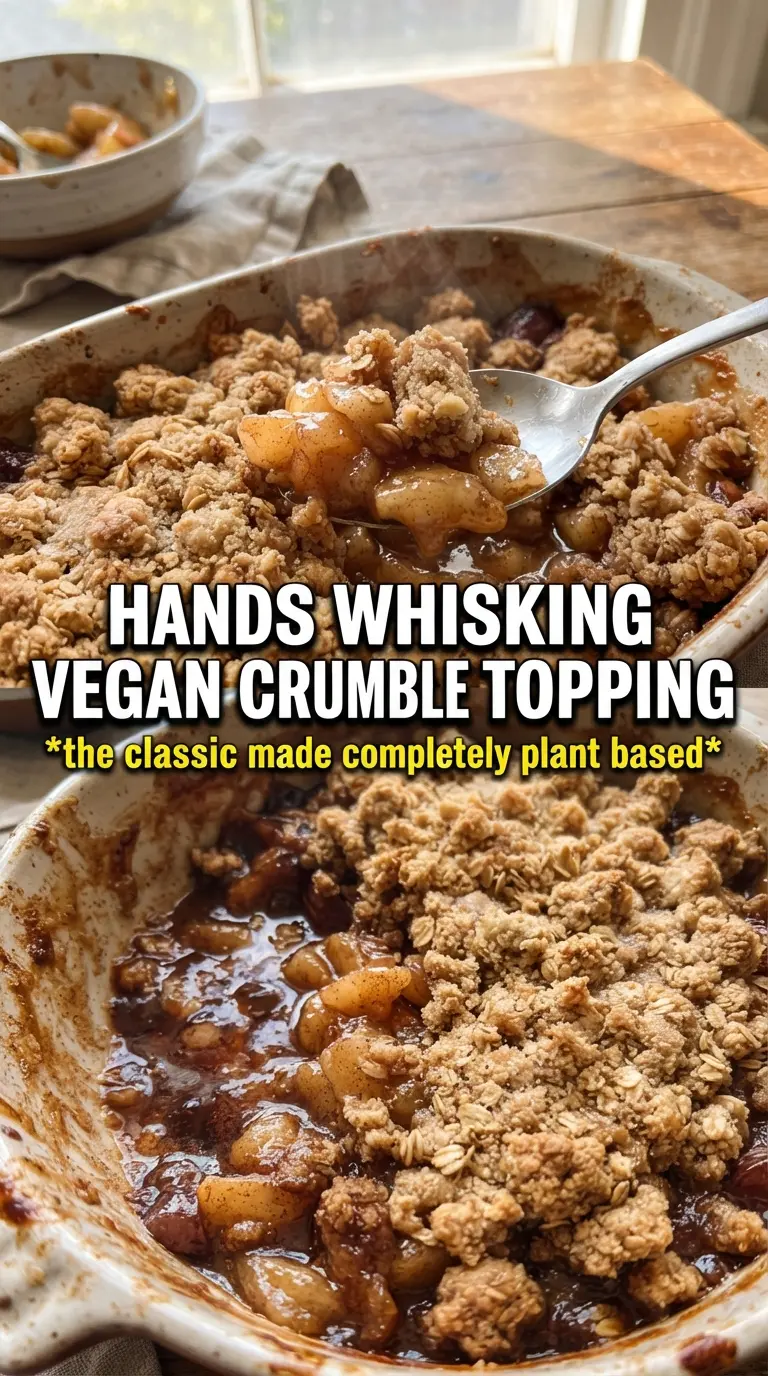 Gluten-Free Vegan Apple Crisp golden spiced crumble