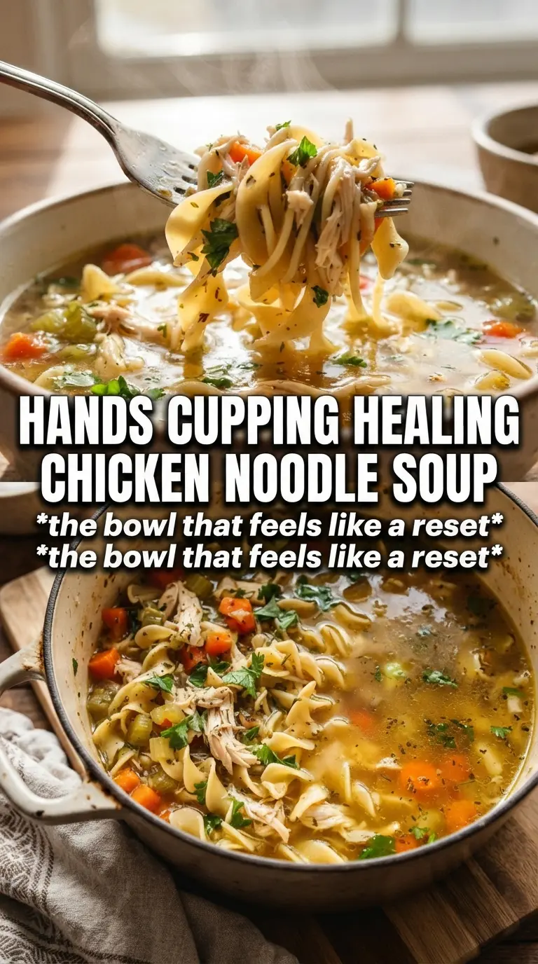 Healing Chicken Noodle Soup golden ginger turmeric