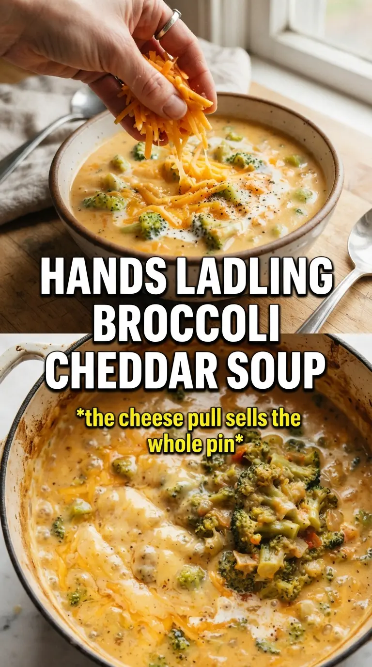 Instant Pot Broccoli Cheddar Soup creamy cheesy broccoli