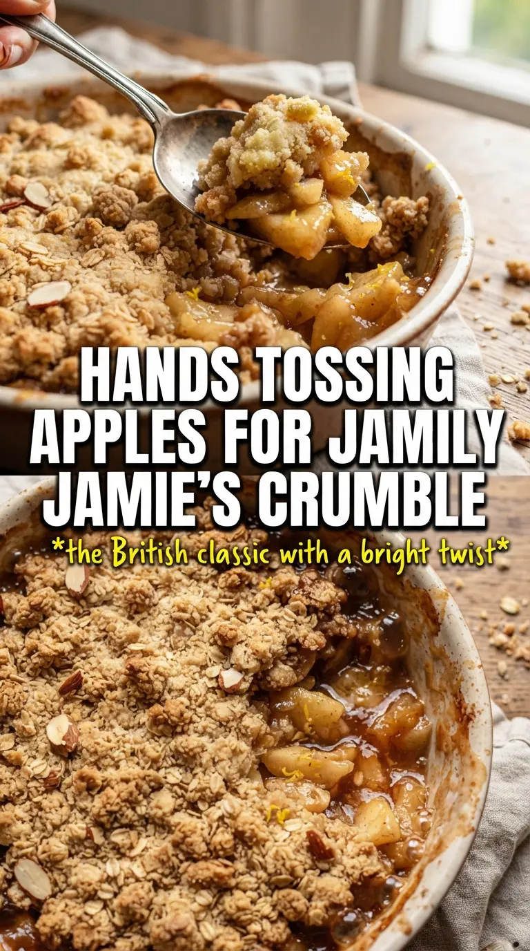 Jamie Oliver apple crumble golden crisp apple pear