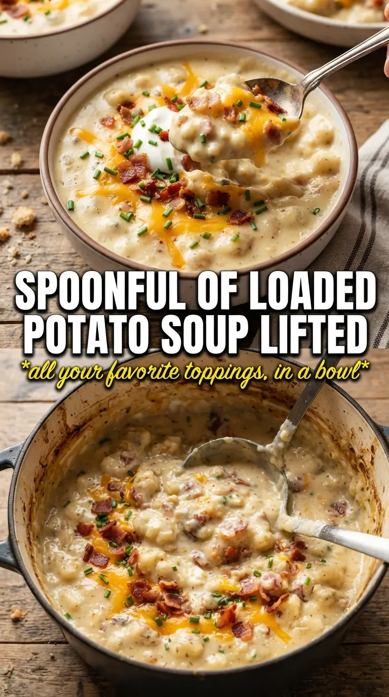 Loaded Potato Soup creamy bacon cheddar