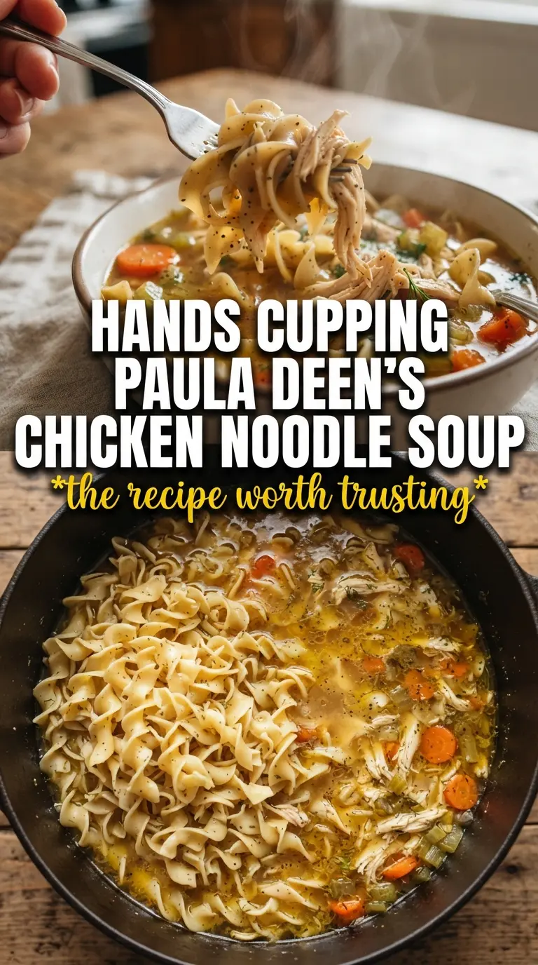 Paula Deen chicken noodle soup rich comforting