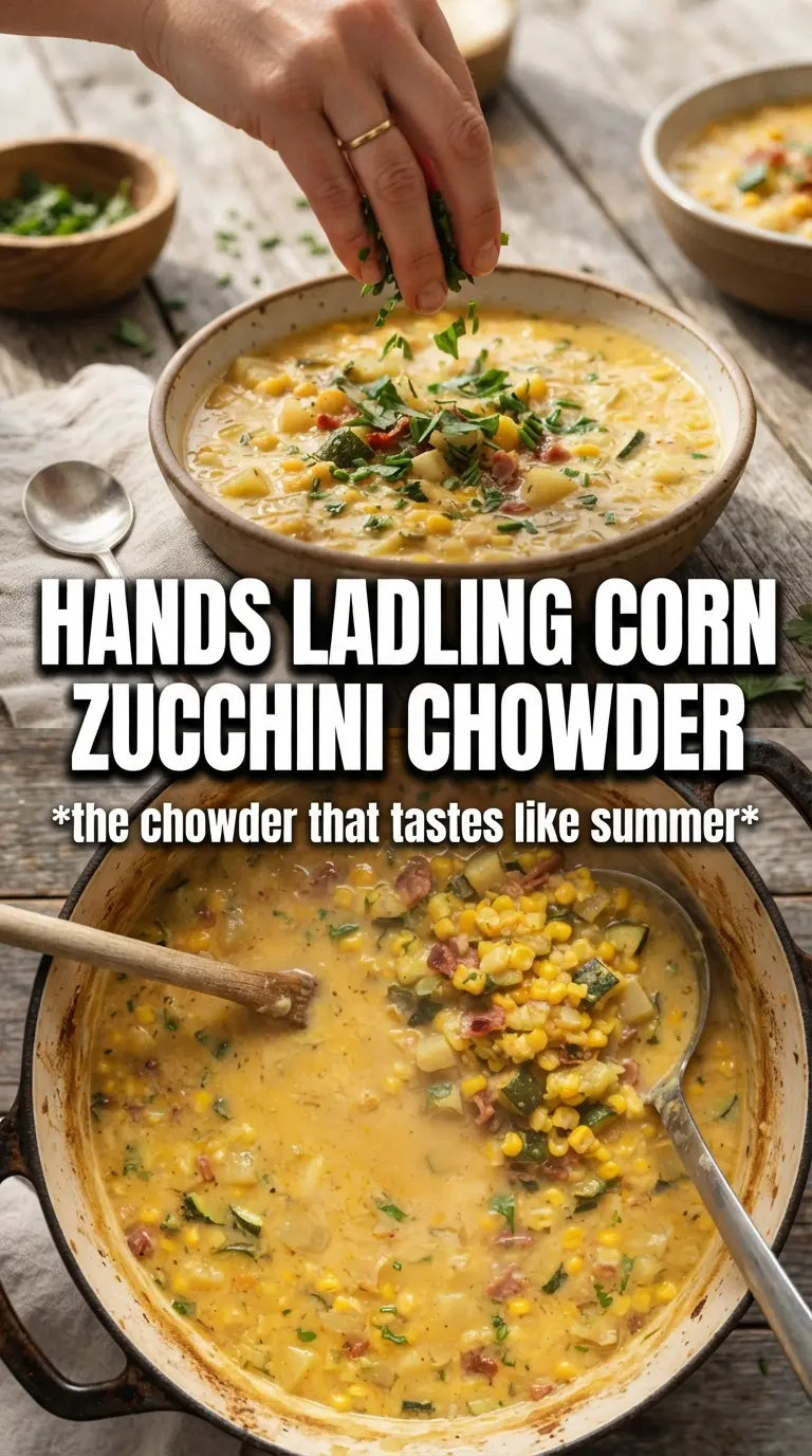 Summer Corn and Zucchini Chowder creamy corn zucchini