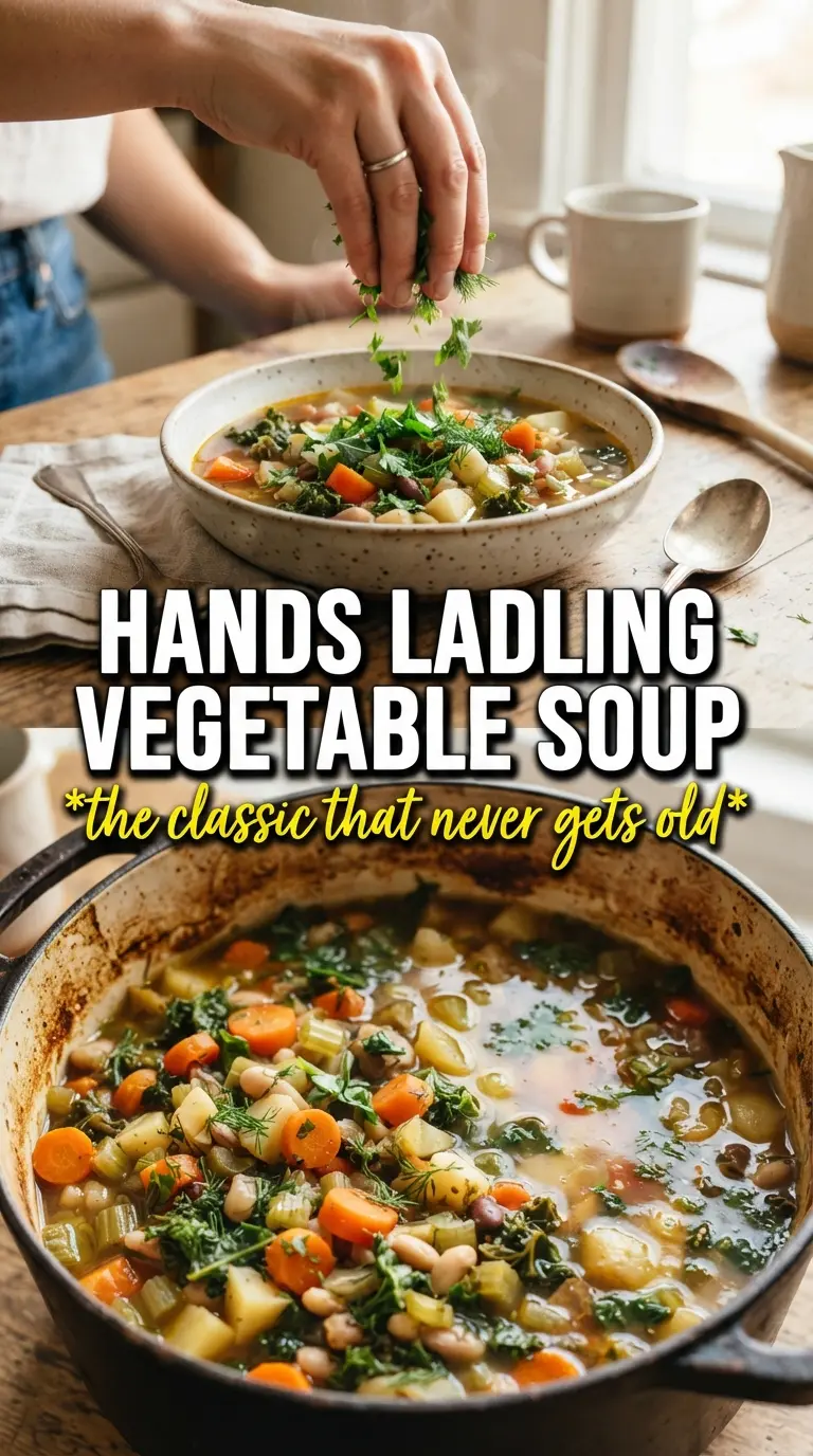 Vegetable Soup clear broth colorful vegetables